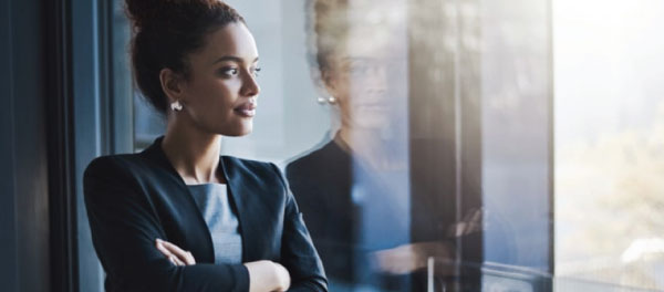 Business Woman at Window